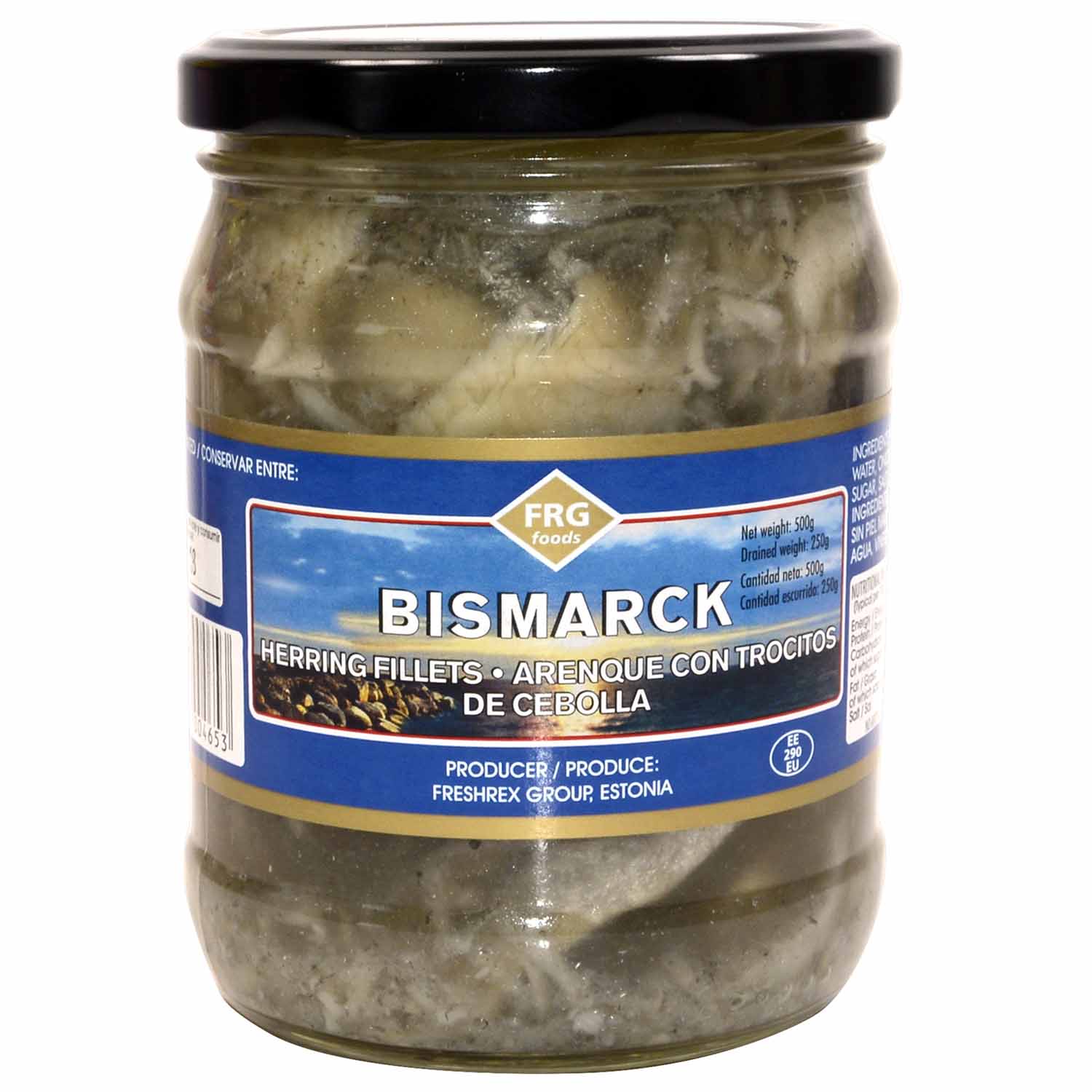 ARENQUE BISMARCK CON TROCITOS DE CEBOLLA