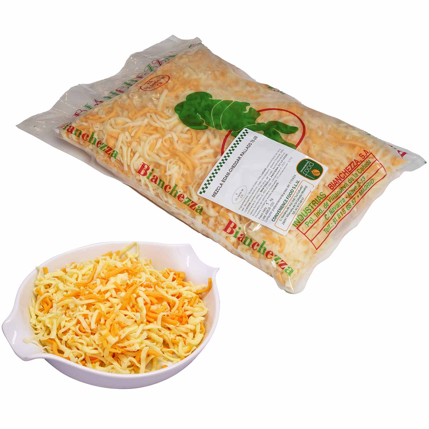 MEZCLA RALLADO EDAM (70%) Y CHEDDAR ROJO (30%) (40% M.G./E.S.)