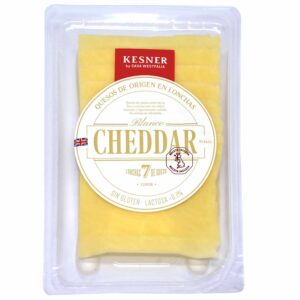 QUESO CHEDDAR BLANCO en lonchas 50%M.G./E.S.