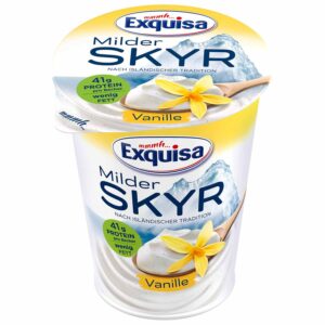 SKYR SUAVE VAINILLA: 11% PROTEÍNAS y 0,2% M.G.