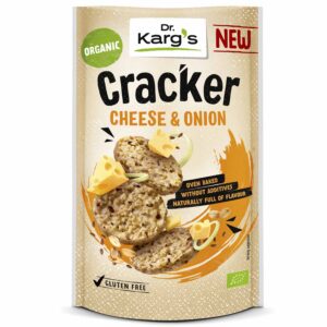 ORGÁNICO: CRACKER DE AVENA SIN GLUTEN CON QUESO Y CEBOLLA