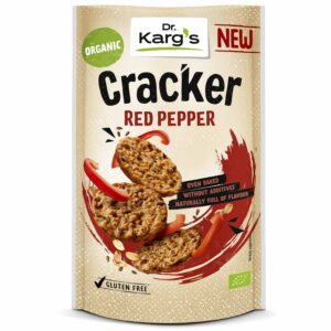 ORGÁNICO: CRACKER DE AVENA SIN GLUTEN CON PIMIENTO ROJO