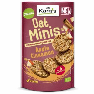 ORGÁNICO: MINI GALLETAS DE AVENA SIN GLUTEN CON MANZANA Y CANELA