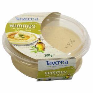HUMMUS CON ACEITE DE OLIVA VIRGEN EXTRA. PURÉ VEGETARIANO DE GARBANZOS