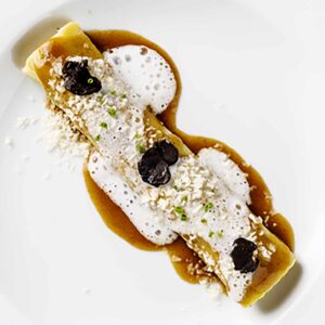 CANELONES DE POLLO ASADO, FOIE Y TRUFA XXL