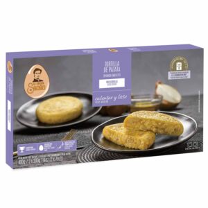 TORTILLA de PATATA con CEBOLLA "Calentar y Listo". Estuche 400 g (2 unidades de 200 g)