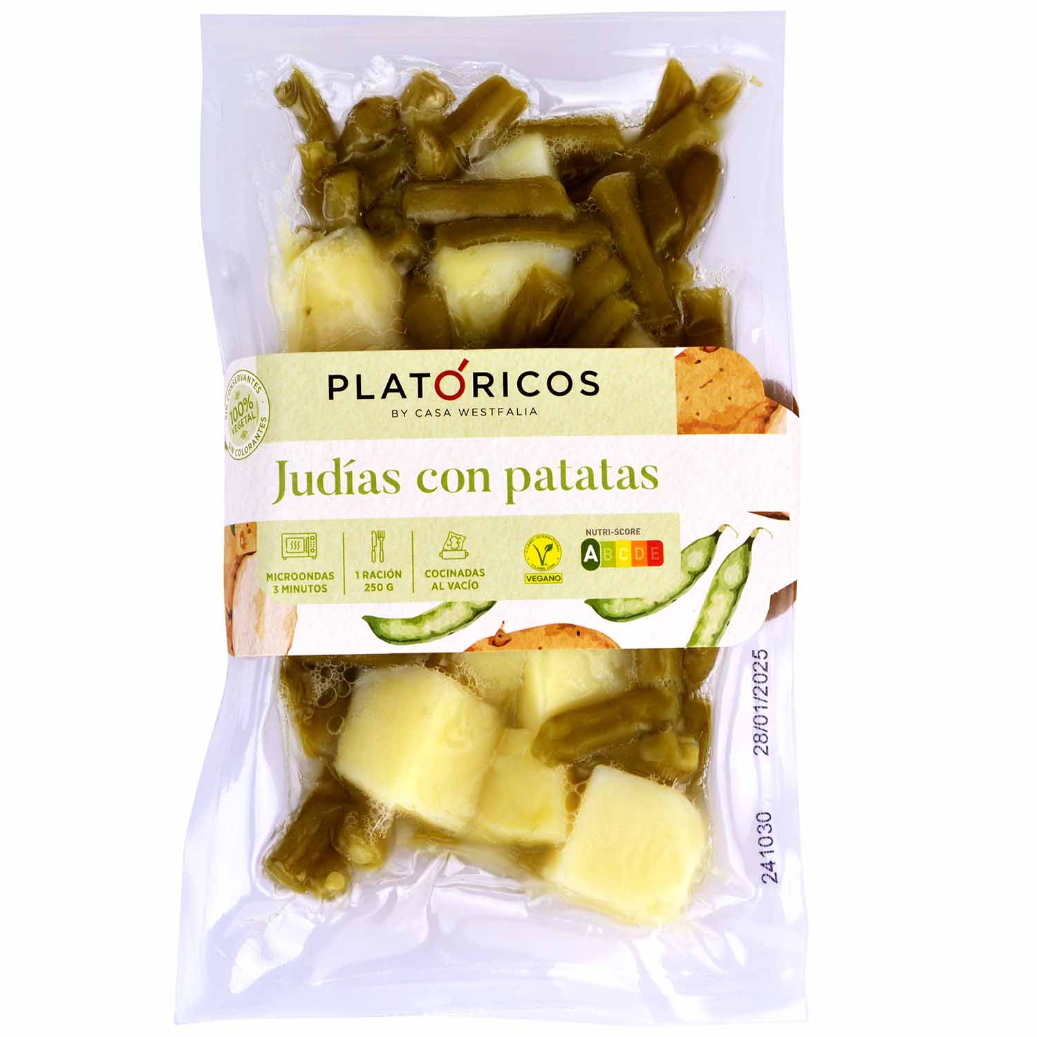 JUDÍAS con PATATAS al VAPOR