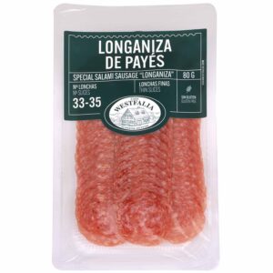 LONGANIZA DE PAYÉS. LONCHEADO 80 g