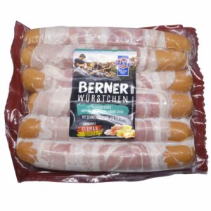 SALCHICHA BERNER CON BACON Y QUESO