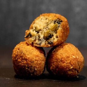 CROQUETAS de HUMUS y ESPINACAS 100% VEGETAL