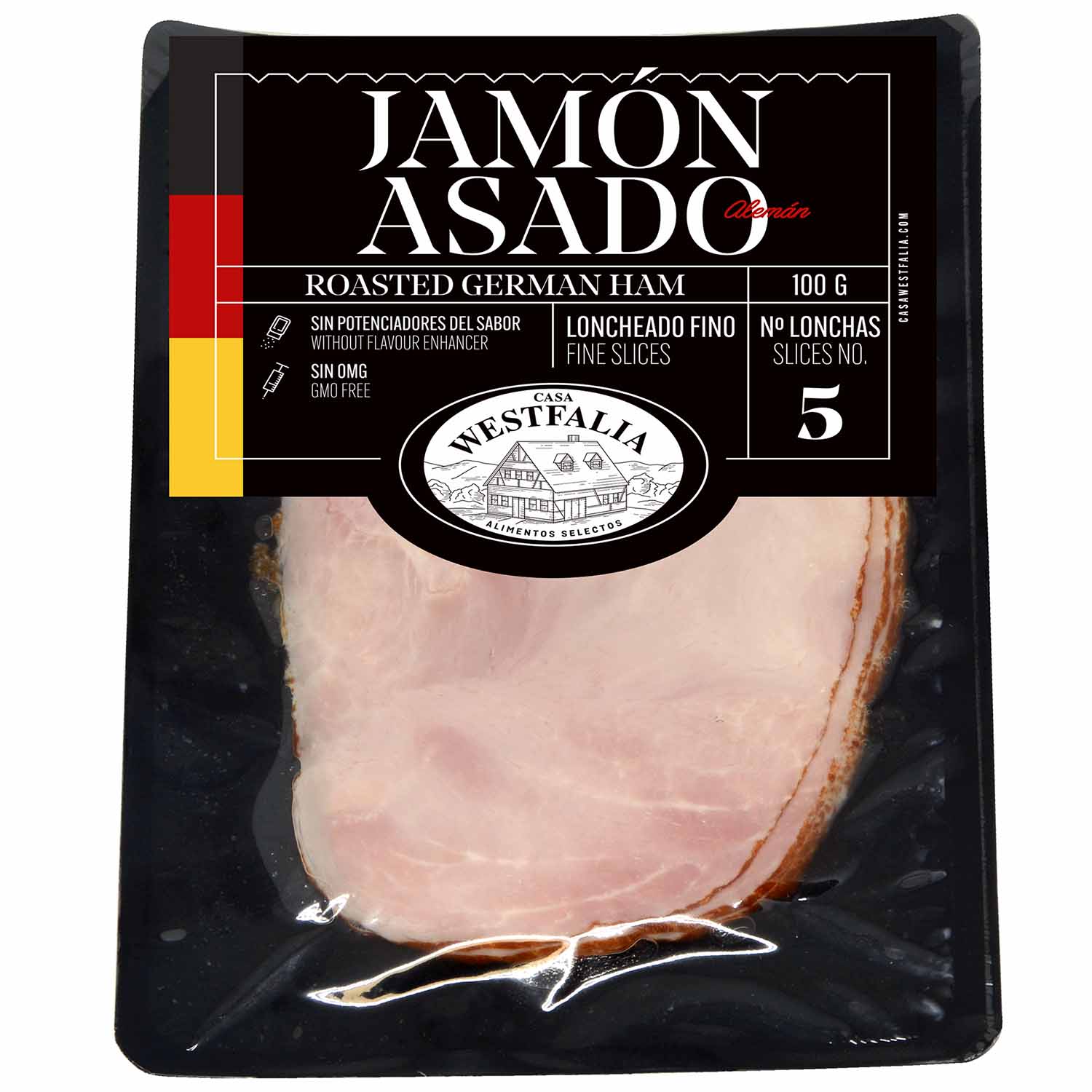 JAMÓN ASADO ALEMAN. LONCHEADO