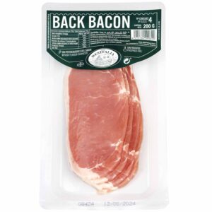BACK BACON CALIDAD SUPERIOR SIN CORTEZA. LONCHEADO 200 g