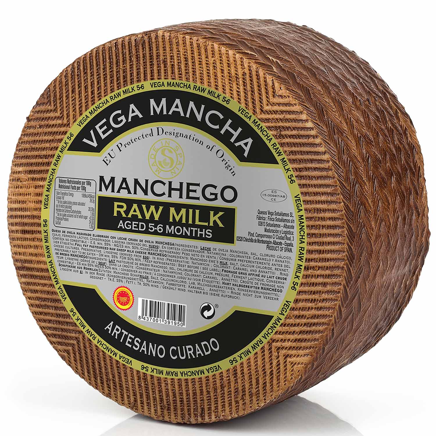 QUESO MANCHEGO DOP ARTESANO CURADO (50% M.G./E.S.)